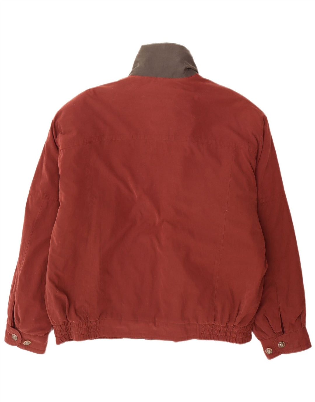 Jaqueta bomber masculina vintage UK 46 3XL Borgonha Colourblock poliéster