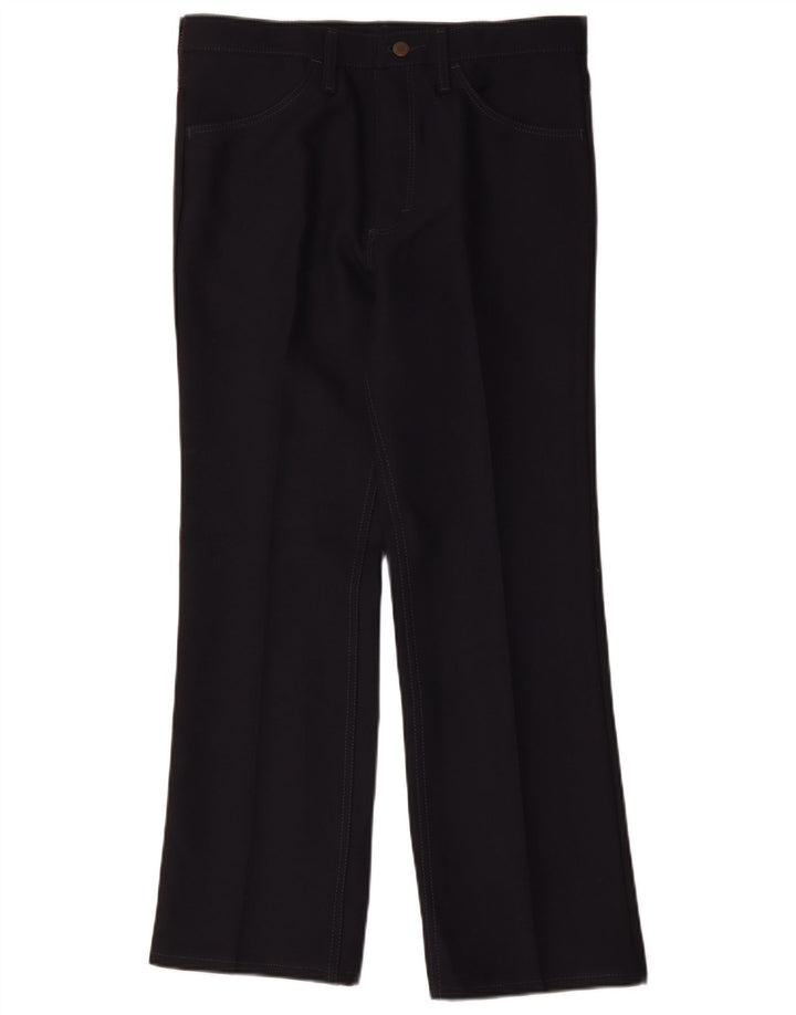 Calça Wrangler masculina reta casual W33 L29 poliéster azul marinho