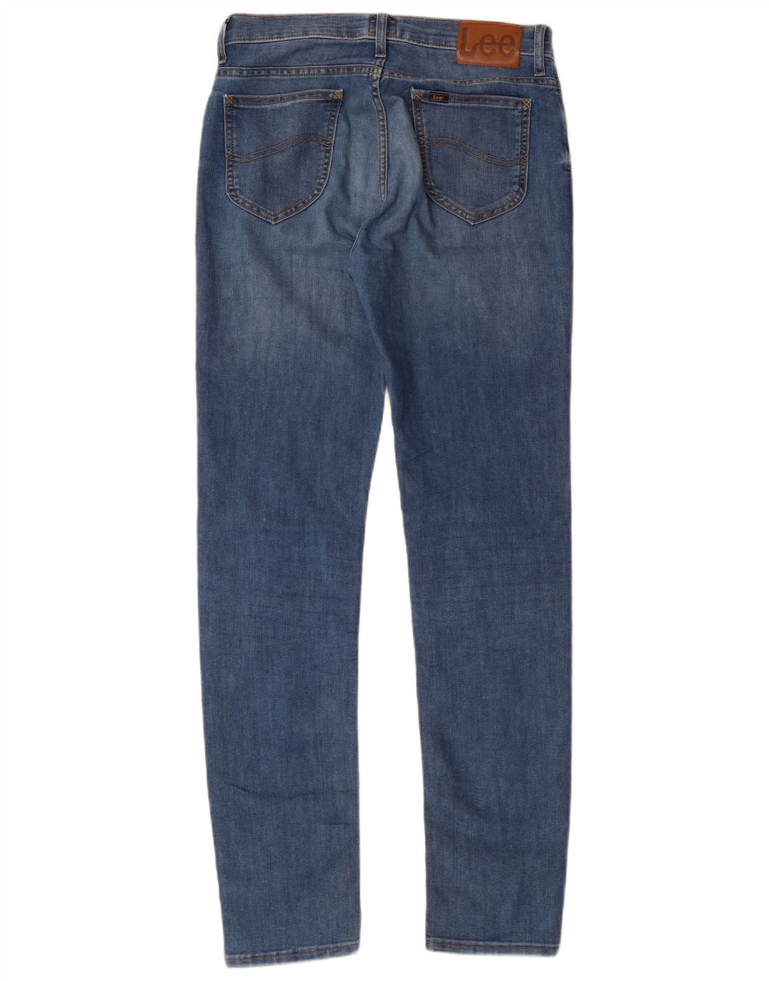 Lee Womens Rider Slim Jeans W30 L34 Azul Algodão