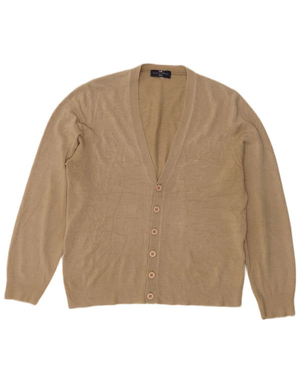 Suéter feminino Marks & Spencer Blue Harbor Cardigan Reino Unido 12 Médio Bege