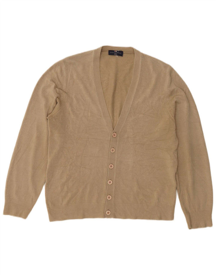 Suéter feminino Marks & Spencer Blue Harbor Cardigan Reino Unido 12 Médio Bege