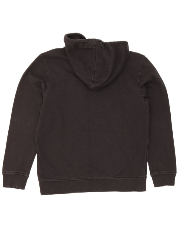 Adidas Womens Oversized Hoodie Jumper Reino Unido 8 Pequeno Algodão Preto