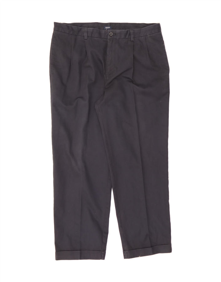 IZOD Mens Pegged Chino Trousers W38 L31 Navy Blue Cotton Vintage Izod and Second-Hand Izod from Messina Hembry 