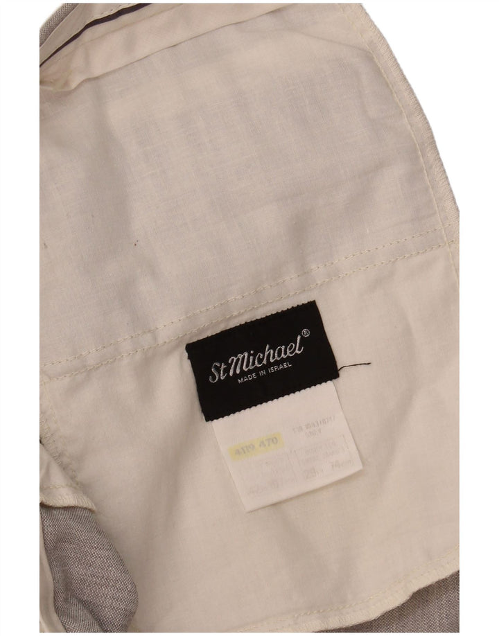 Calça de terno reto masculino ST MICHAEL W42 L29 poliéster cinza