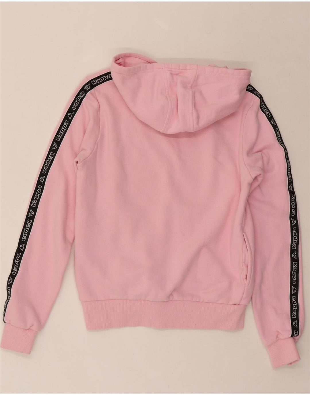 KAPPA Girls Hoodie Jumper 9-10 Years Pink Cotton Vintage Kappa and Second-Hand Kappa from Messina Hembry 