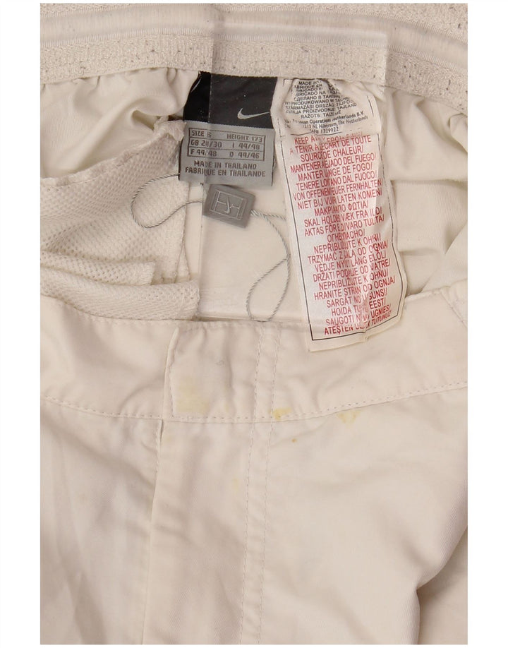 NIKE Mens Chino Shorts Pequeno W28 Poliéster Branco