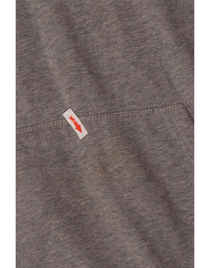 Suéter Ellesse masculino com capuz gráfico cinza médio algodão