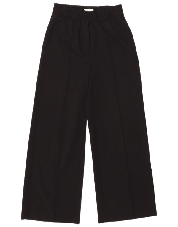 Calça chino feminina de cintura alta Marks & Spencer Reino Unido 8 pequena W28 L29 preta