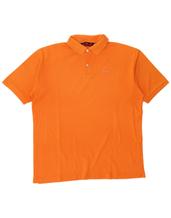 Camisa polo masculina Kappa XL laranja algodão