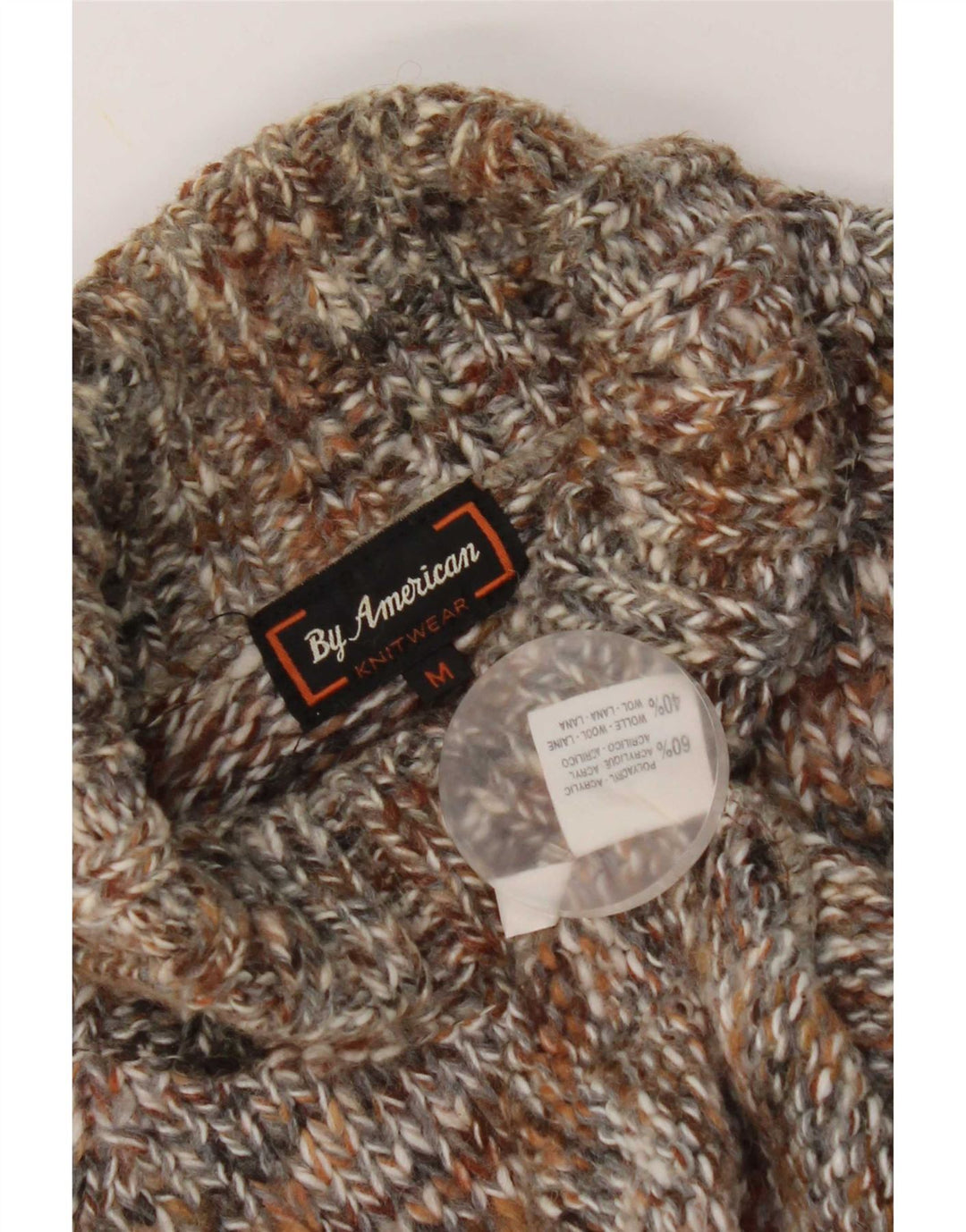 Suéter masculino com gola redonda da By American, médio multicolorido Fair Isle