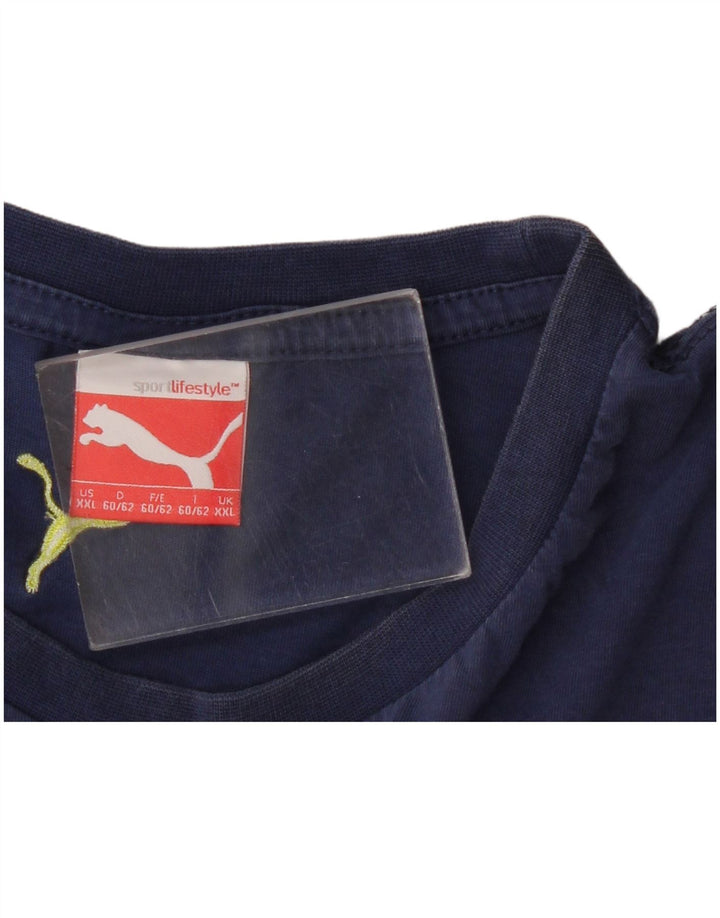 Camiseta gráfica masculina Puma Top 2XL azul marinho