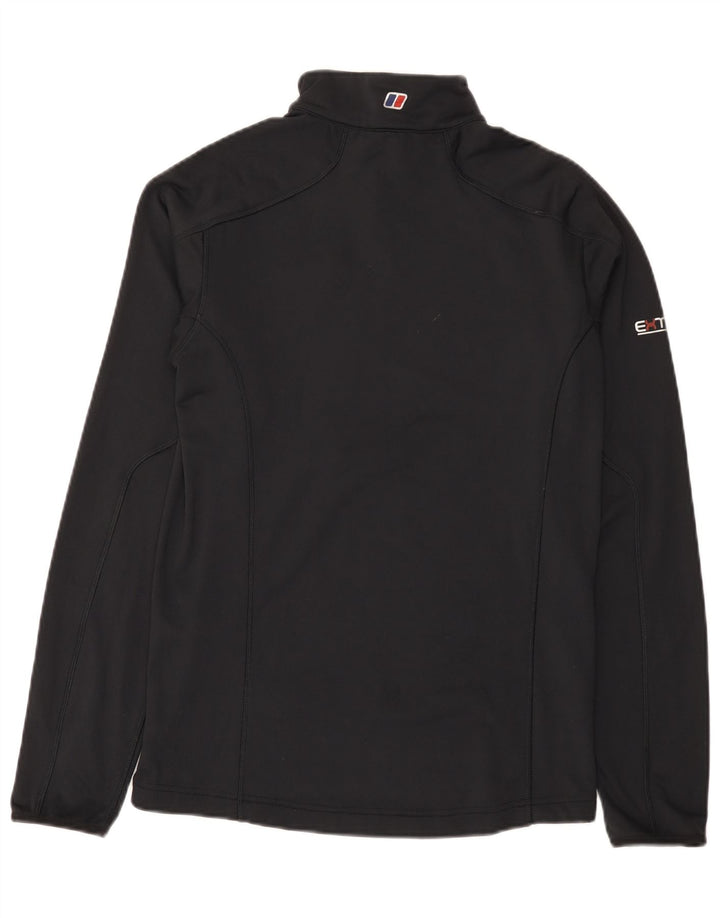 Berghaus pulôver masculino com zíper e gola em poliéster preto médio