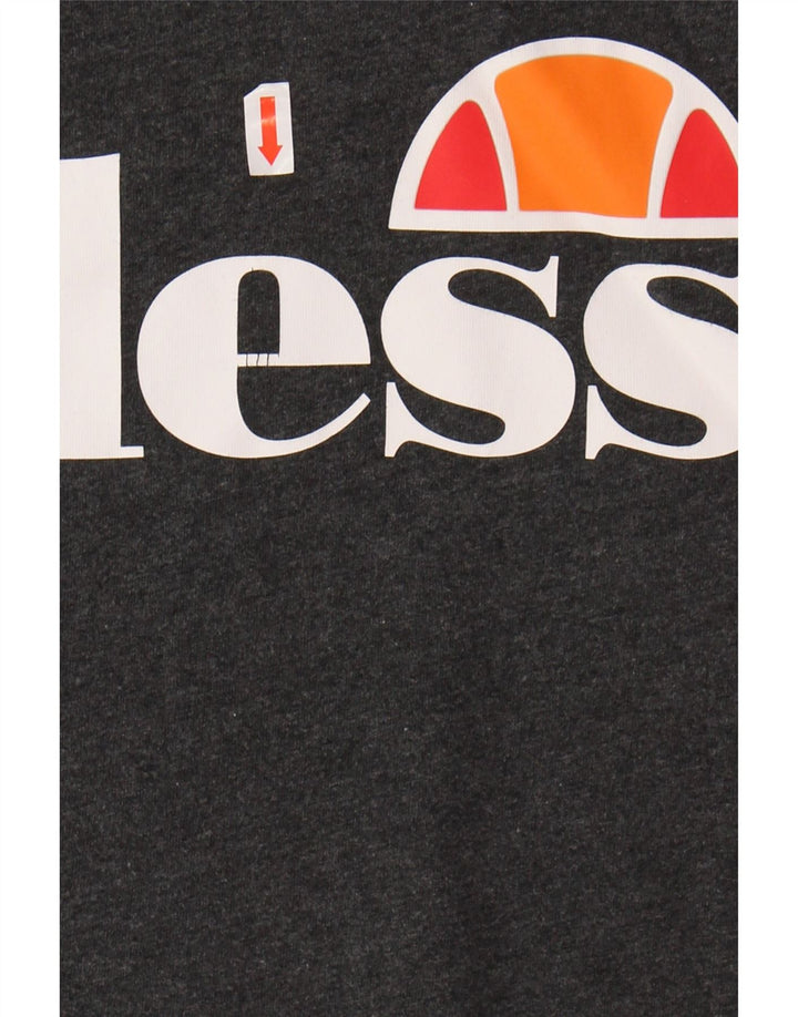 Camiseta masculina gráfica ELLESSE algodão cinza médio