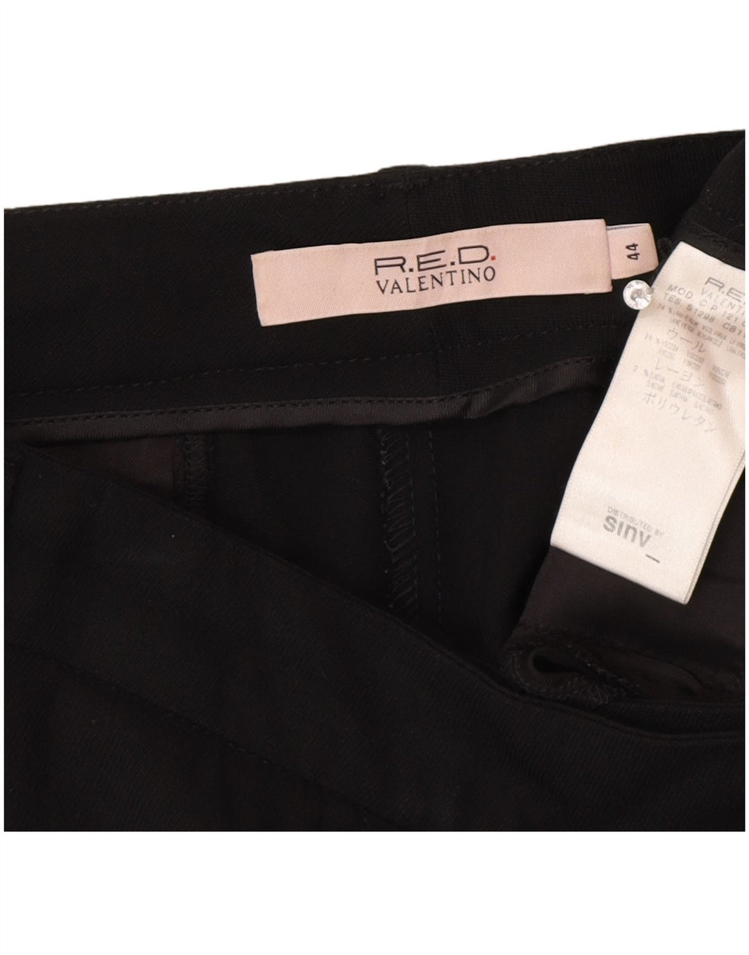 Calça casual feminina Red by Valentino Bootcut IT 44 Médio W30 L33 Preta