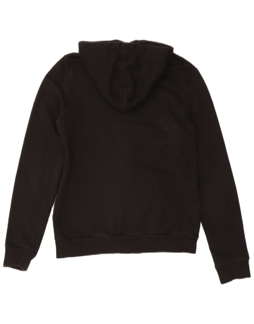 Suéter feminino Puma com capuz e zíper gráfico UK 14 médio preto