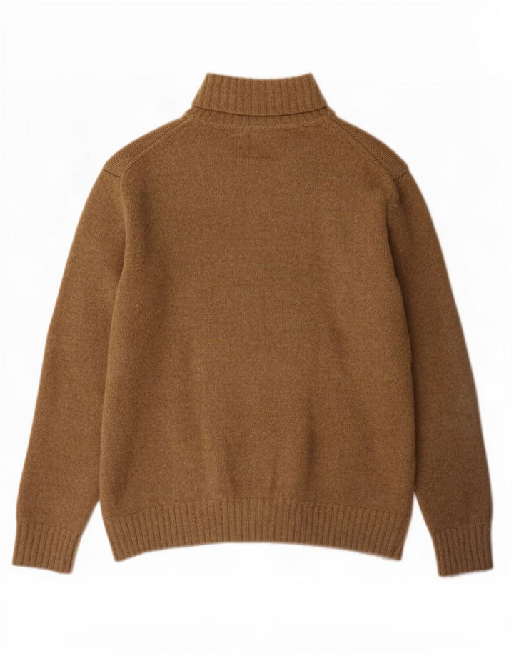 Suéter masculino Zara com gola redonda, lã bege grande