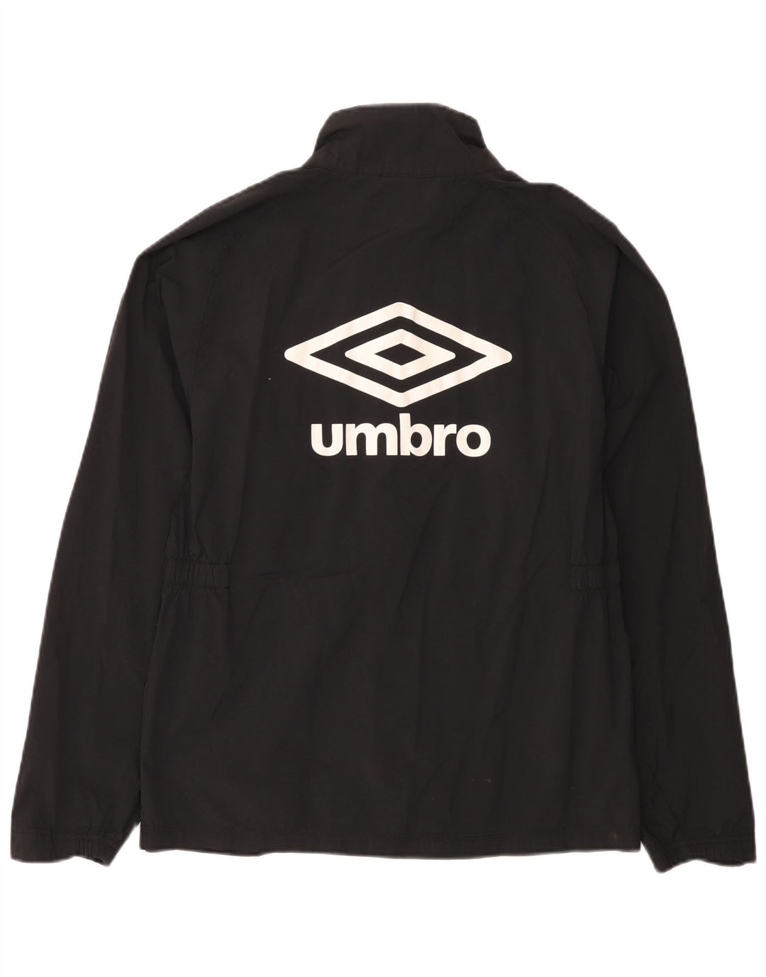 Jaqueta de chuva feminina Umbro Graphic UK 14 médio preto nylon