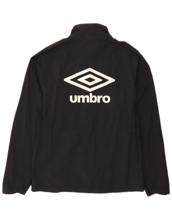 Jaqueta de chuva feminina Umbro Graphic UK 14 médio preto nylon