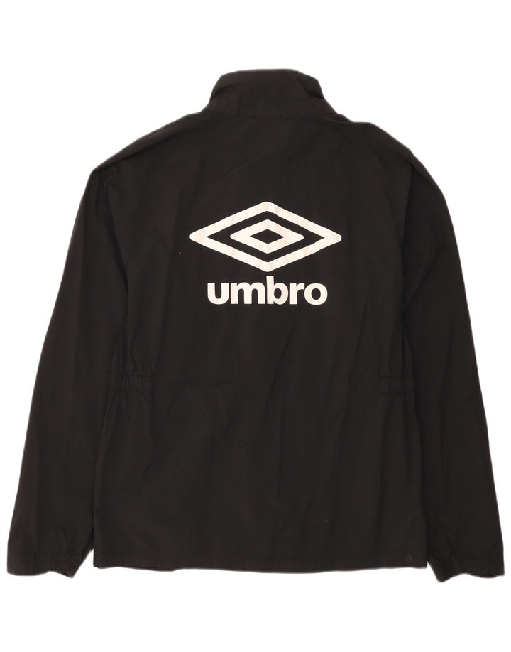 Jaqueta de chuva feminina Umbro Graphic UK 14 médio preto nylon