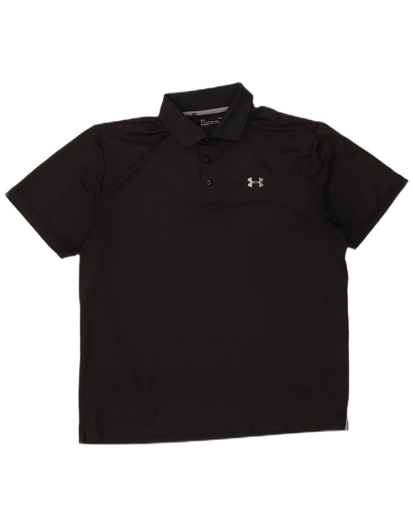Camisa polo masculina Under Armour Heat Gear grande preta