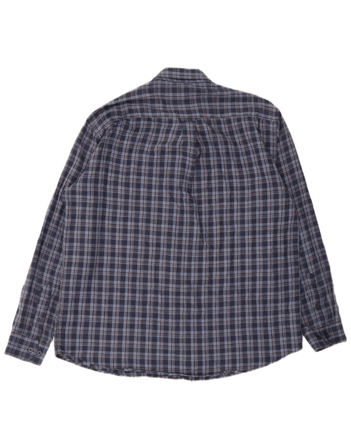 Camisa masculina de flanela James Pringle XL poliéster xadrez azul marinho