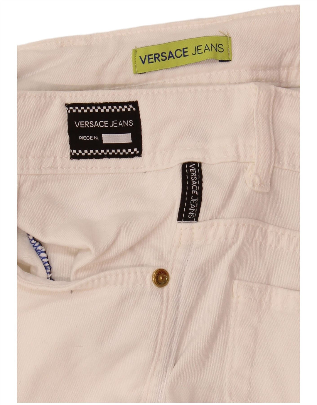 Jeans retos femininos VERSACE W28 L28 branco