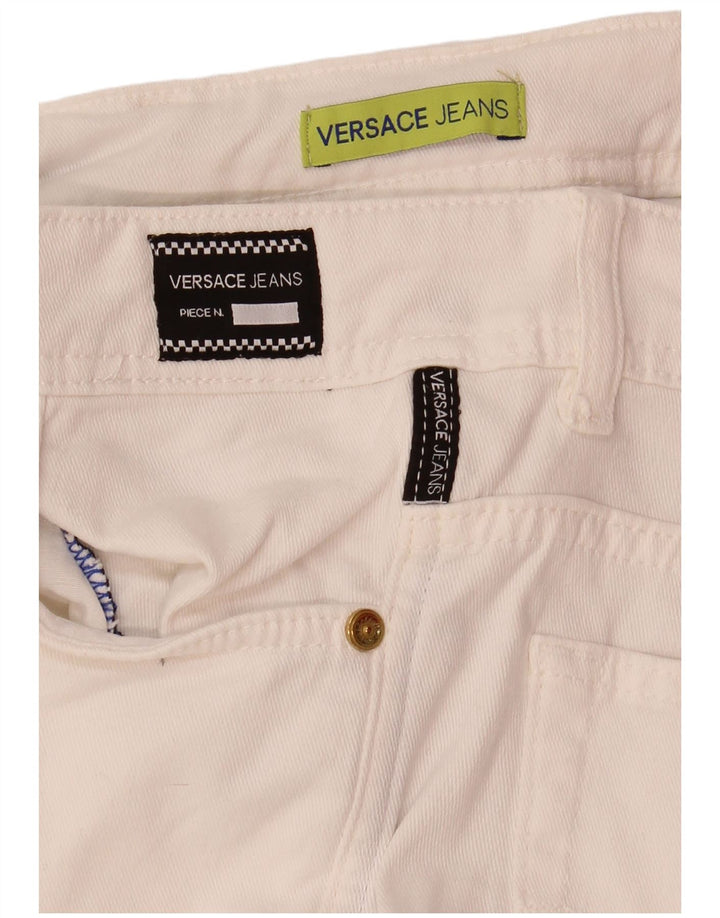 Jeans retos femininos VERSACE W28 L28 branco