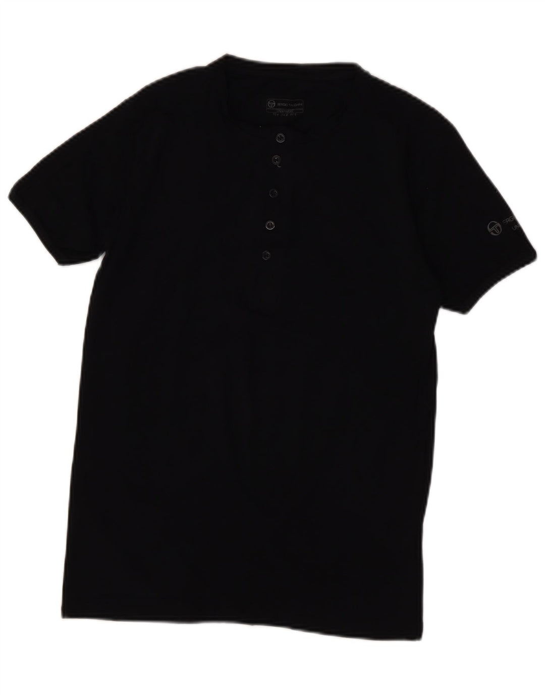 SERGIO TACCHINI Camiseta masculina top pequeno algodão preto