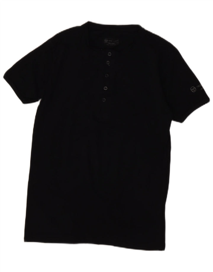 SERGIO TACCHINI Camiseta masculina top pequeno algodão preto
