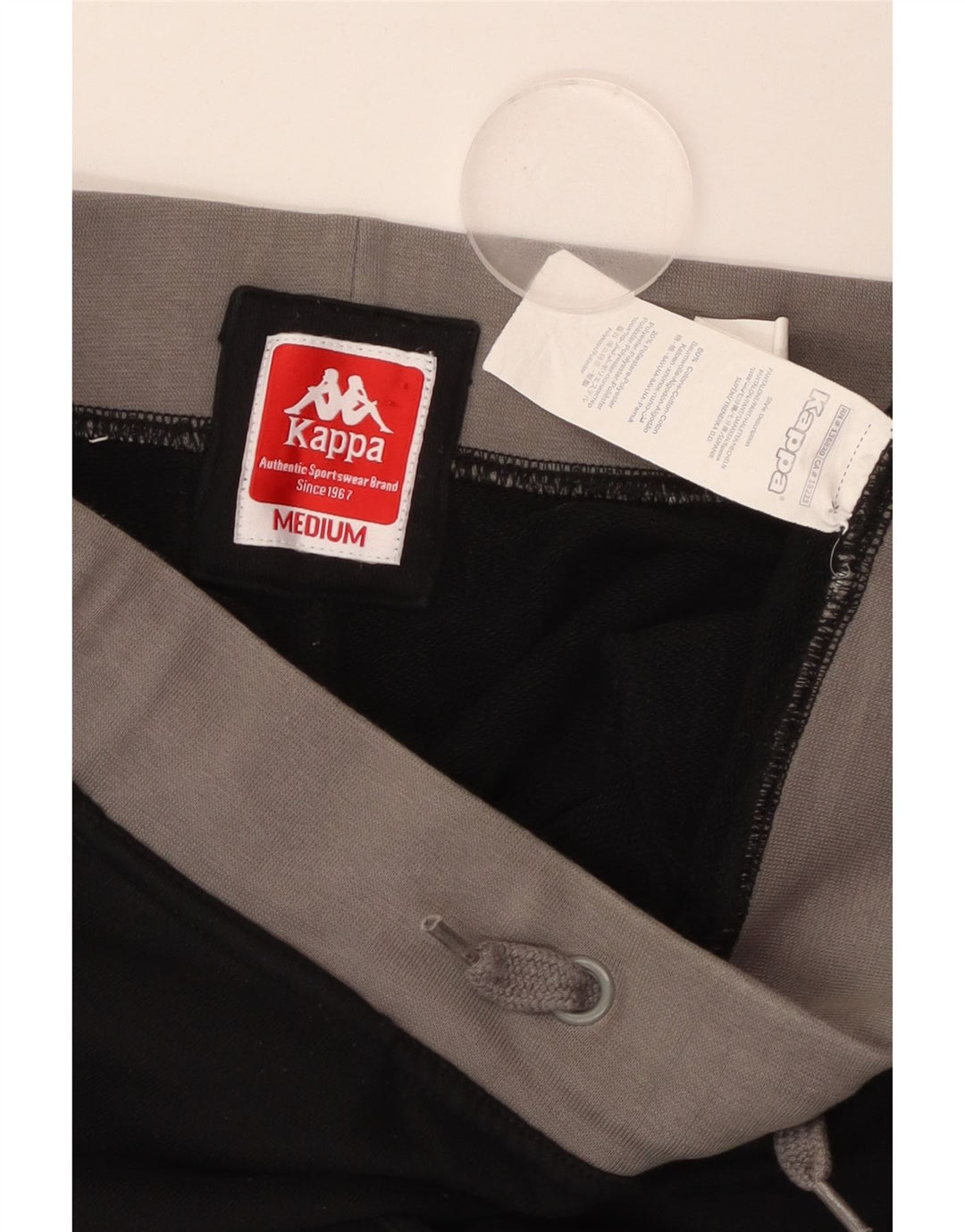 Calça de treino feminina Kappa Joggers UK 14 médio preto algodão