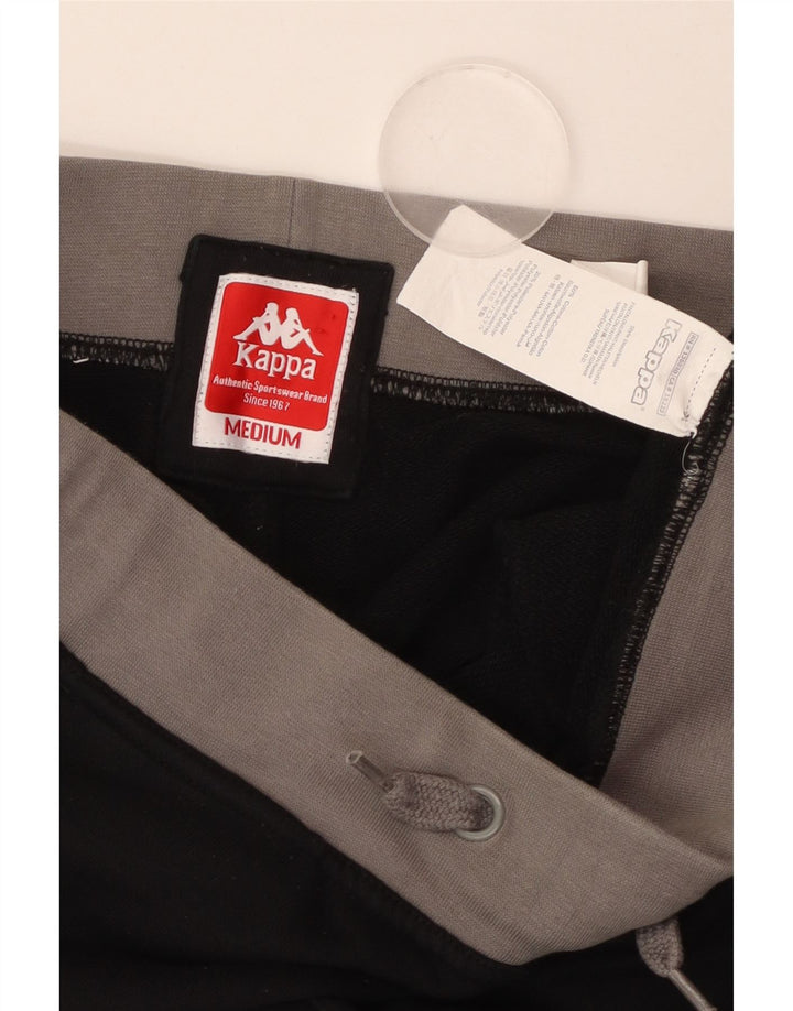Calça de treino feminina Kappa Joggers UK 14 médio preto algodão