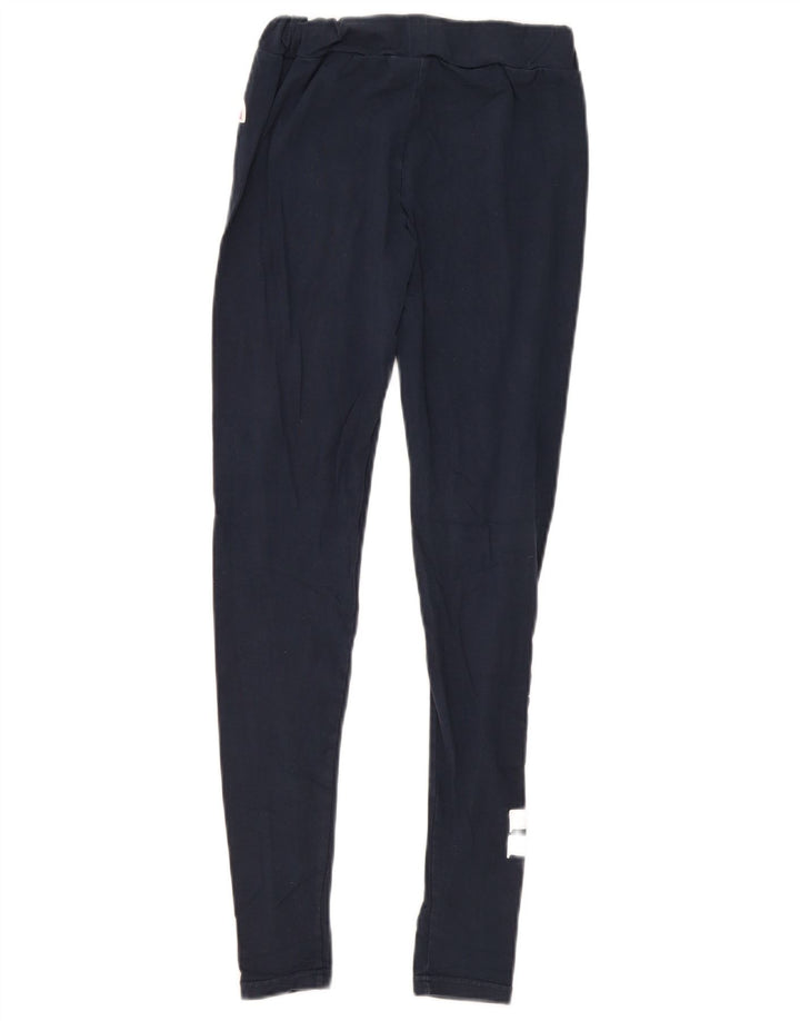 Leggings femininas Ellesse UK 10 pequenas algodão azul marinho