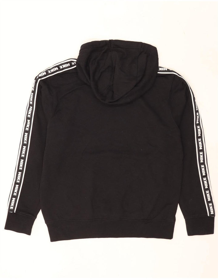 Nike masculino gráfico moletom com capuz médio algodão preto
