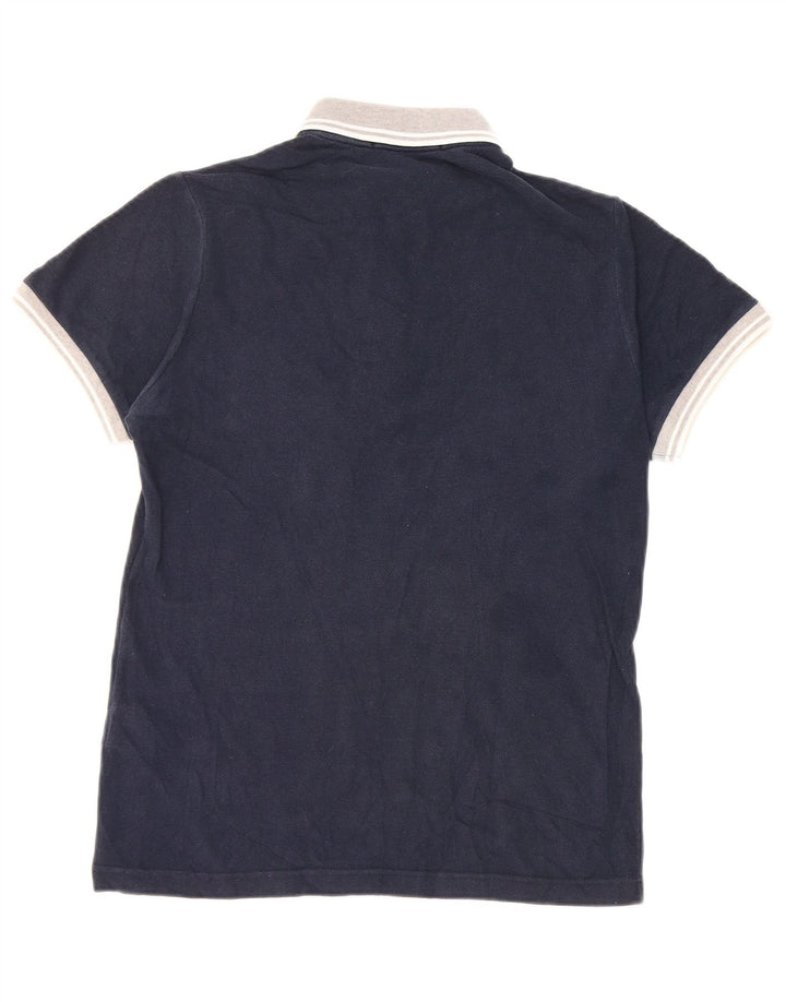 Camisa pólo masculina Fred Perry pequena algodão azul marinho