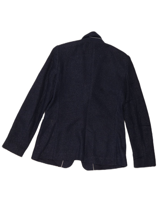 Jaqueta blazer feminina Massimo Dutti com 1 botão UE 40 algodão azul marinho médio
