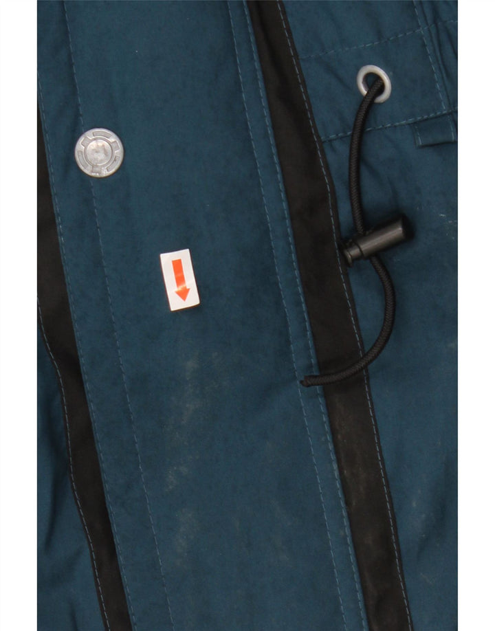 Jaqueta corta-vento masculina C&A com zíper Reino Unido 44 2XL azul colorblock poliéster inverno