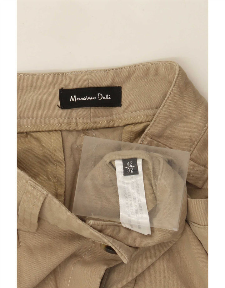 Calça casual feminina Massimo Dutti Bootcut UE 42 grande W32 L32 bege
