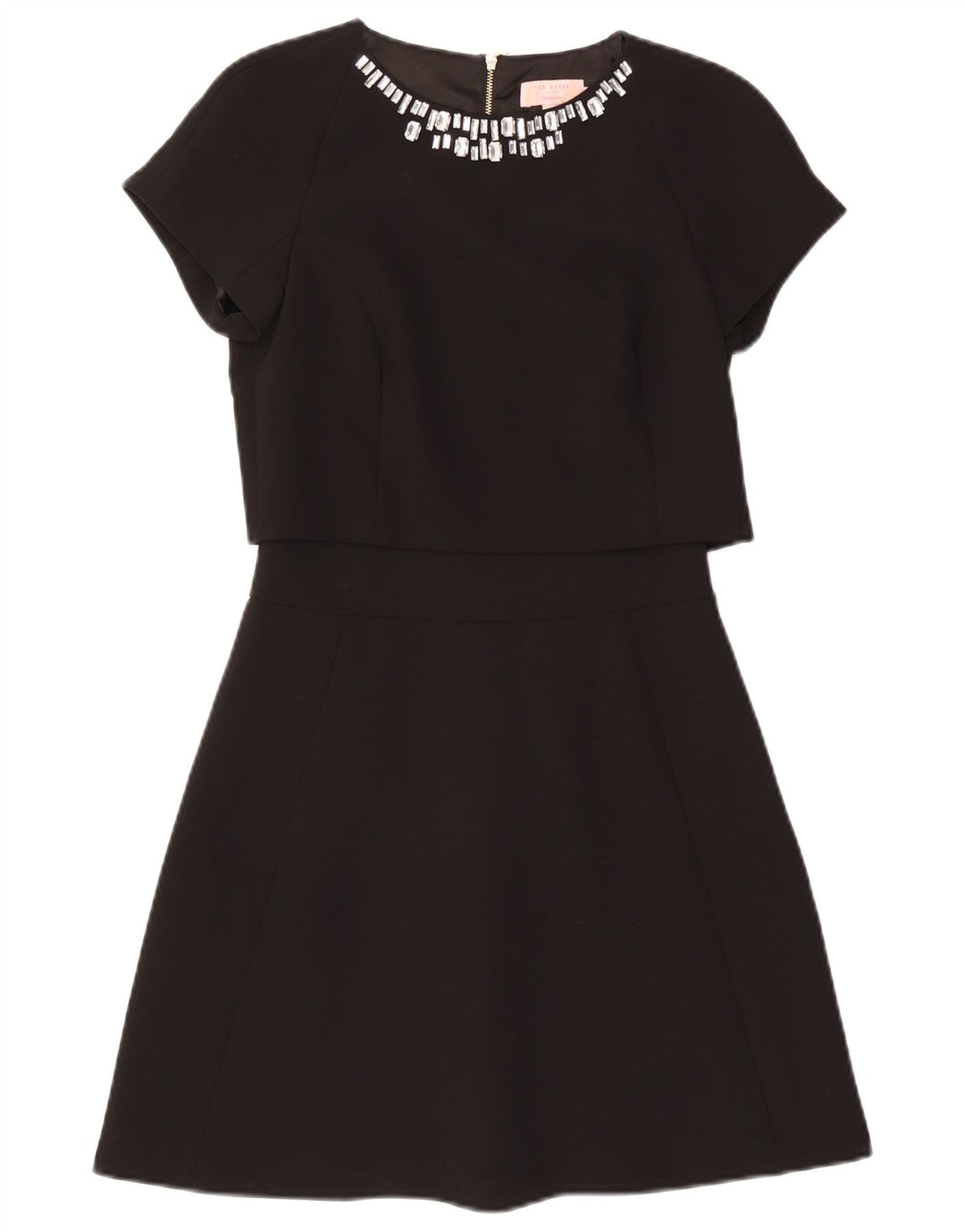 Vestido feminino Ted Baker evasê tamanho 0 2XS poliéster preto