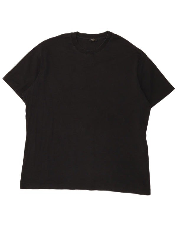 Camiseta masculina Massimo Dutti Top 2XL algodão preto