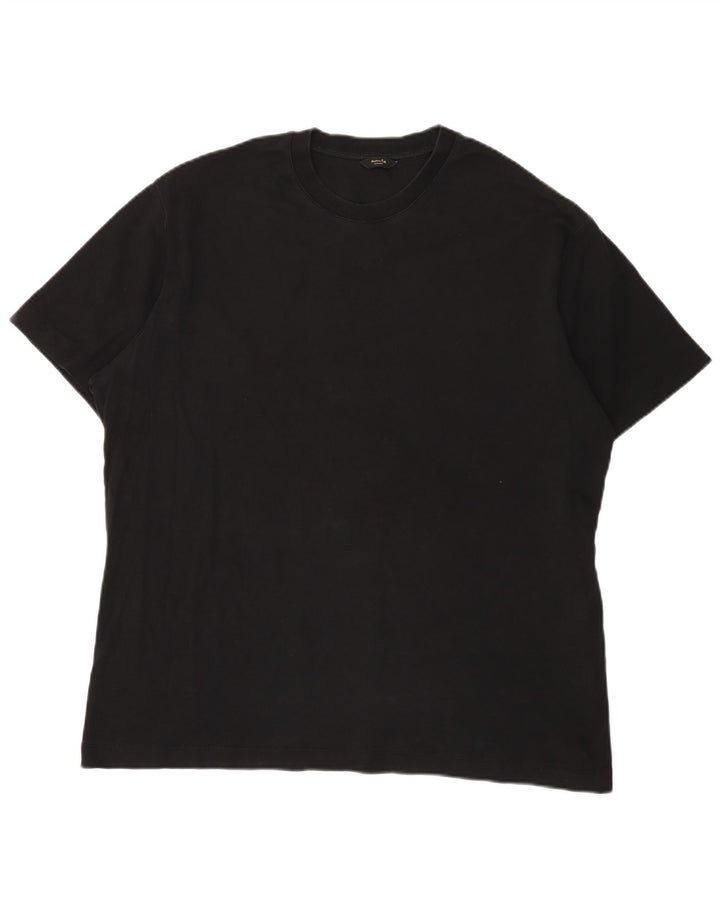 Camiseta masculina Massimo Dutti Top 2XL algodão preto