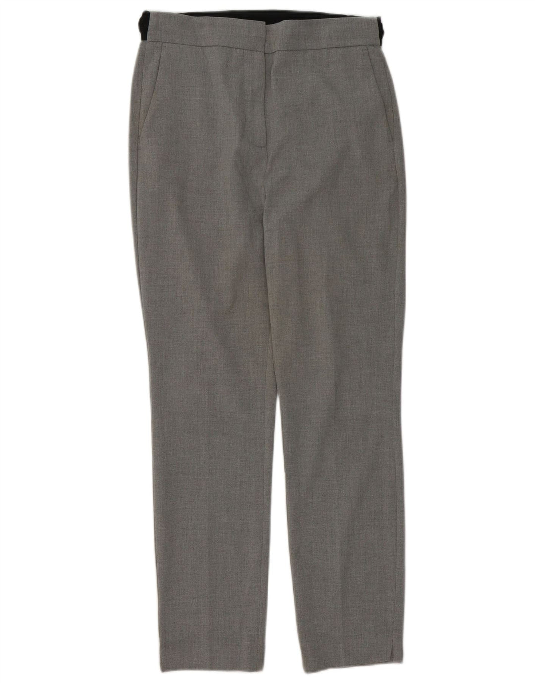 Zara Calça Chino Feminina Slim Médio W30 L28 Poliéster Cinza