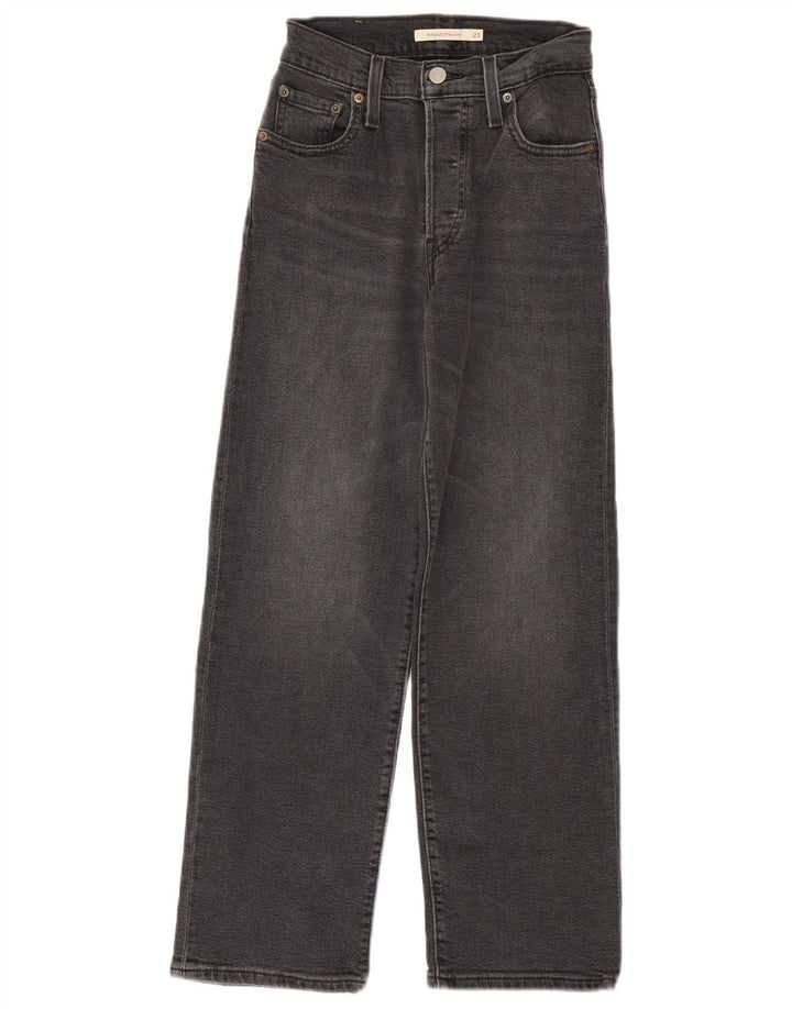 Jeans feminino Levi's Ribcage Straight W23 L27 algodão cinza