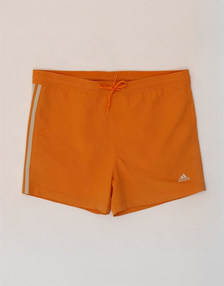 Shorts de natação masculino Adidas médio laranja poliamida