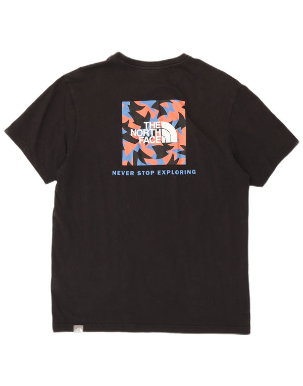 Camiseta gráfica masculina The North Face Top médio algodão preto