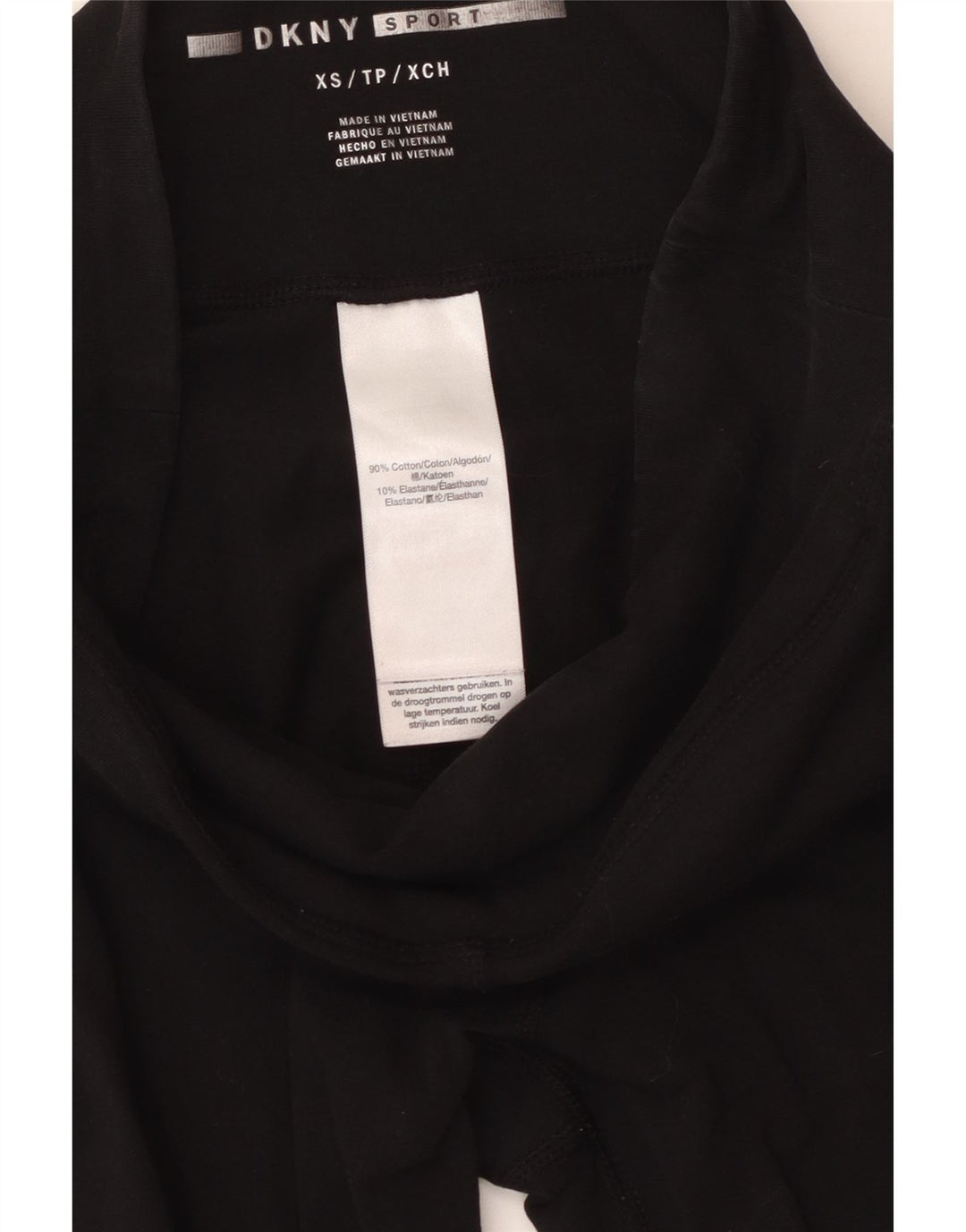 Leggings gráficas femininas Dkny UK 4 XS algodão preto