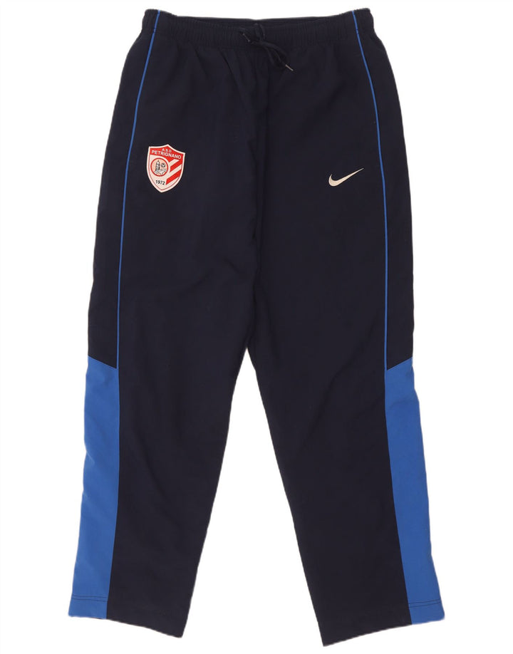 Calça de treino masculina Nike médio azul marinho colorblock poliéster