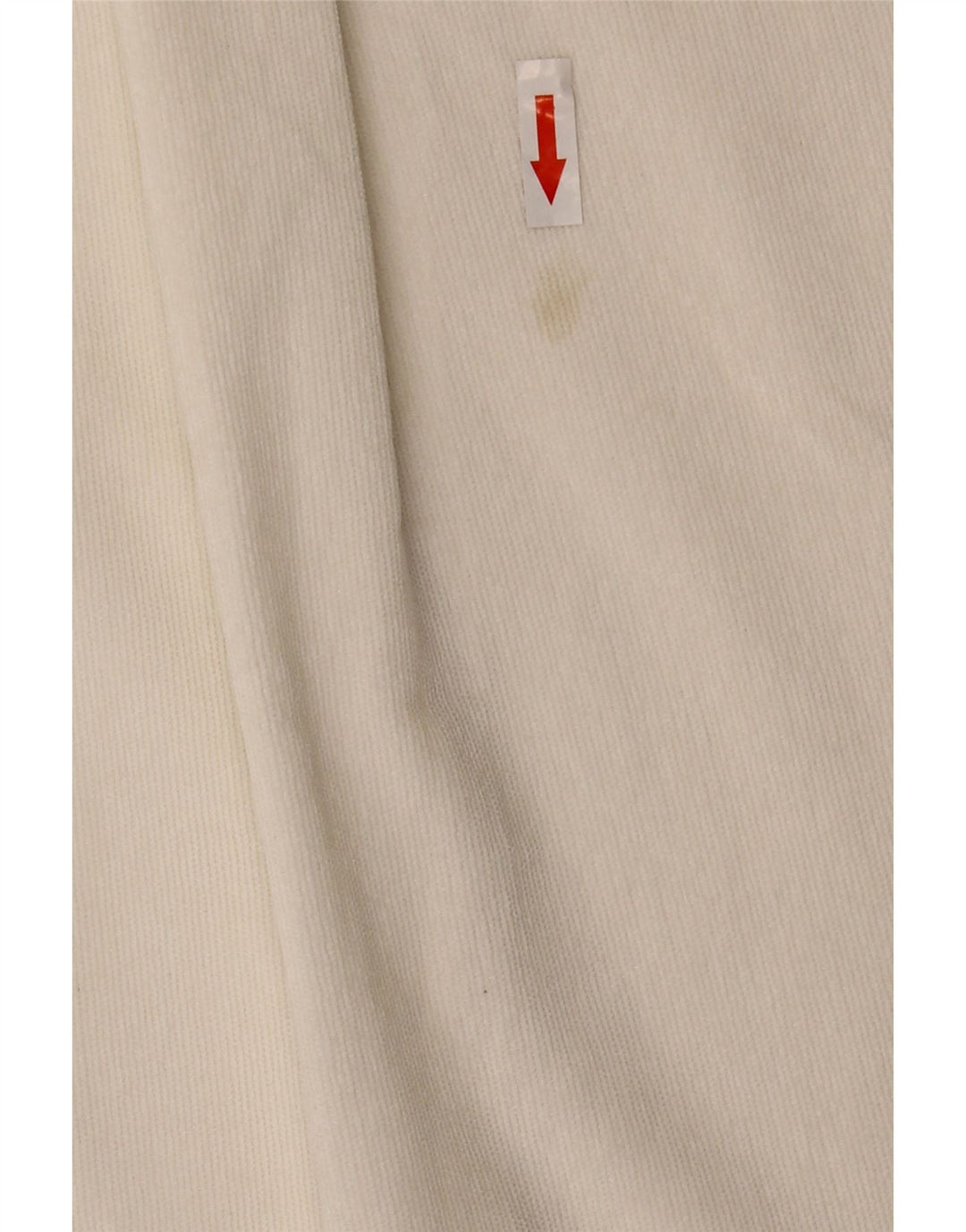 Camisa feminina de veludo cotelê Zara UK 10 pequena poliéster branco