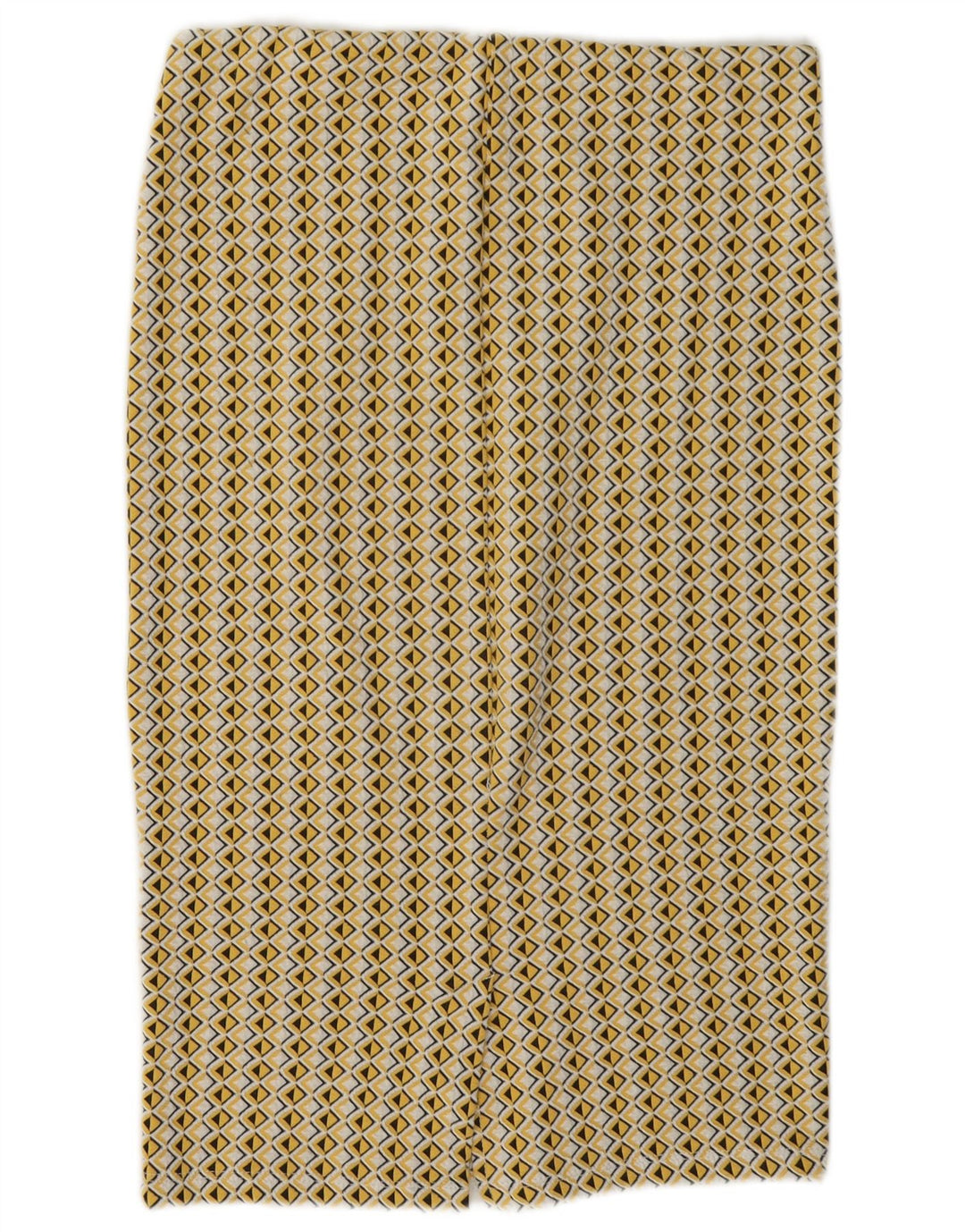 Saia midi feminina Zara médio W28 amarelo geométrico