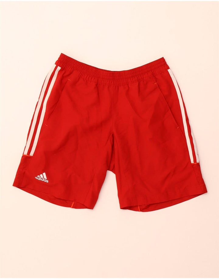 Adidas Womens Climalite Sport Shorts UK 8 Pequeno Poliéster Vermelho