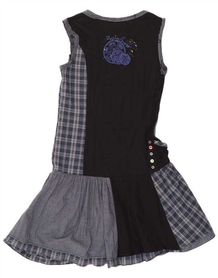 Vestido feminino Desigual cintura baixa UE 38 médio azul marinho patchwork
